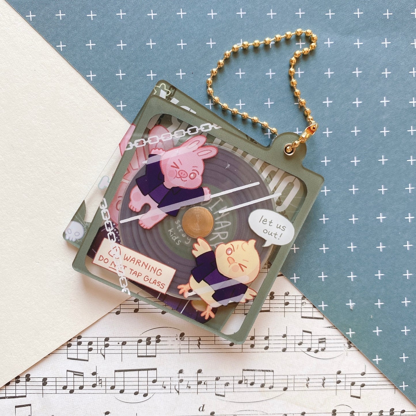 Stray Kids CD Charm Keychains