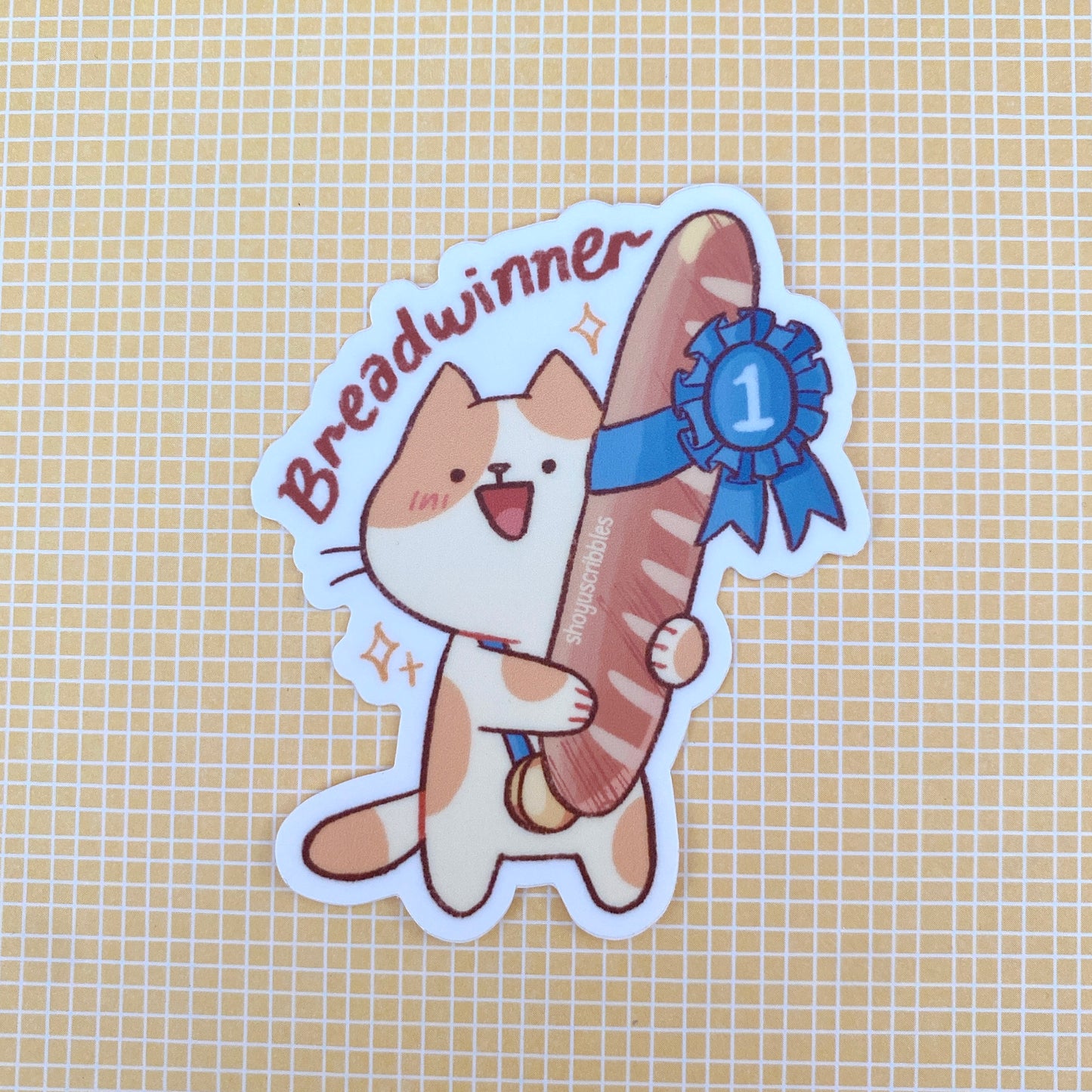 Bread Cat Pun Stickers