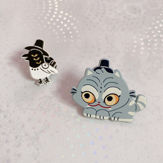 KPOP DEMON HUNTERS Tiger + Bird Enamel Pin Set