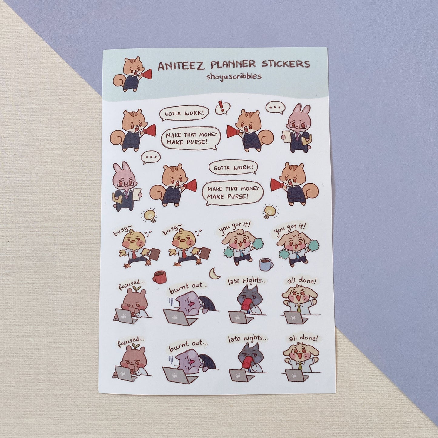 ATEEZ Gotta Work! Sticker Sheet
