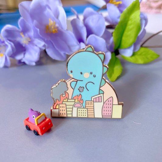 Blue Dinosaur Enamel Pin