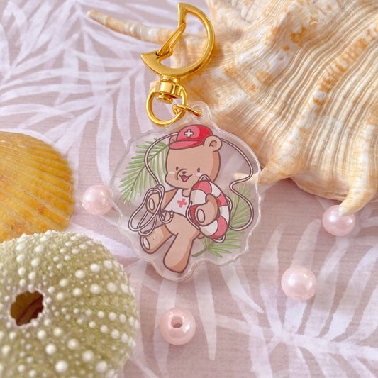 Lifeguard Bear Acrylic Keychain