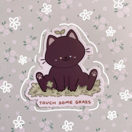 Touch Some Grass Vinyl Sticker