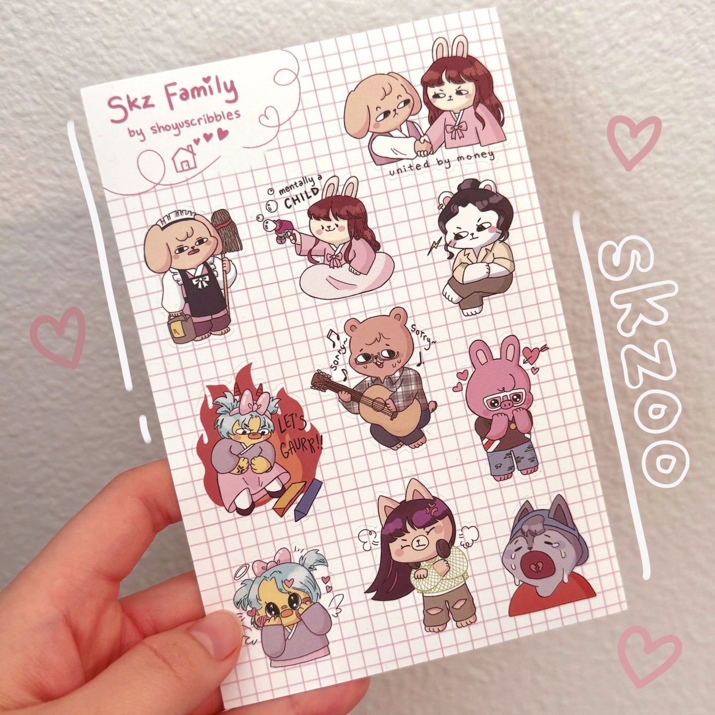 Skzoo Family Sticker Sheet